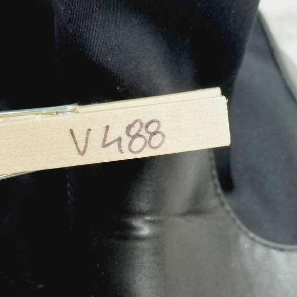 Zara Black Leather Round Toe Low Heel Pull On Ankle Boots V488 - Picture 13 of 13